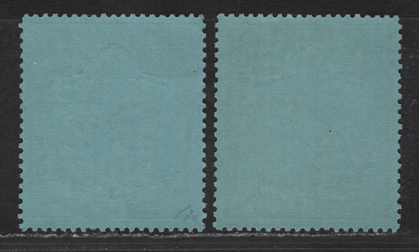 Lot 106 Bermuda SG#117c,d 2/6d Black & Orange Red on Pale Blue - Black & Red On Pale Blue King George VI, 1938-1953 KGVI Pictorial Issue, 2 VFNH Singles, 1950 & 1952 Printings, Ordinary Paper, Perf 13.25x13.