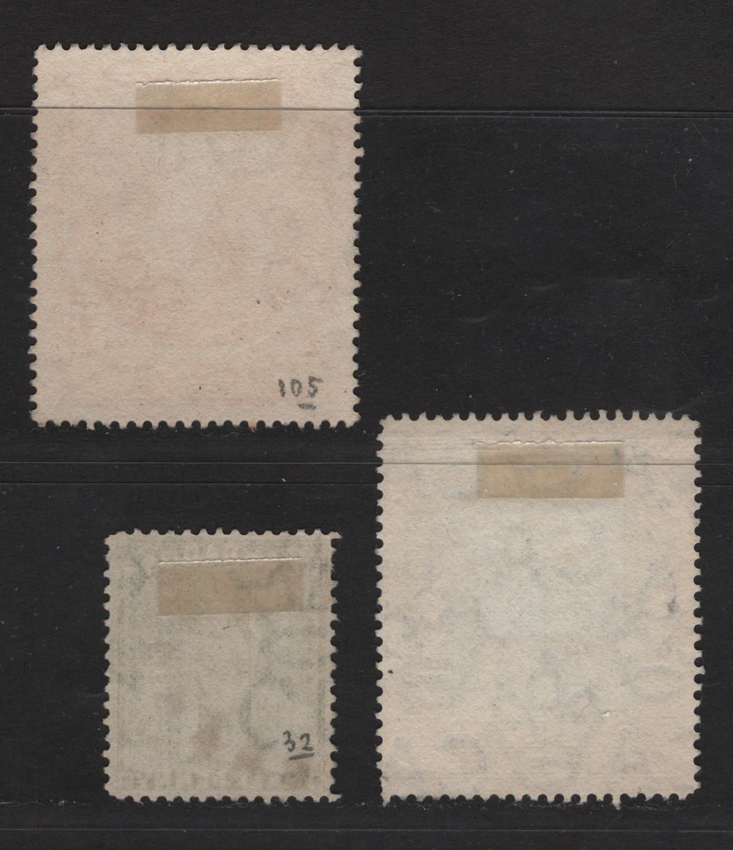 Lot 134 Barbados (C) SG#72x, 158, 183 1/2d - 1d Bright Green - Deep Red Britannia, 1875-1907 Britannia - Nelson Centenary Issues, 3 Very Fine Used Singles, Crown CC & Multiple Crown CA Wmks
