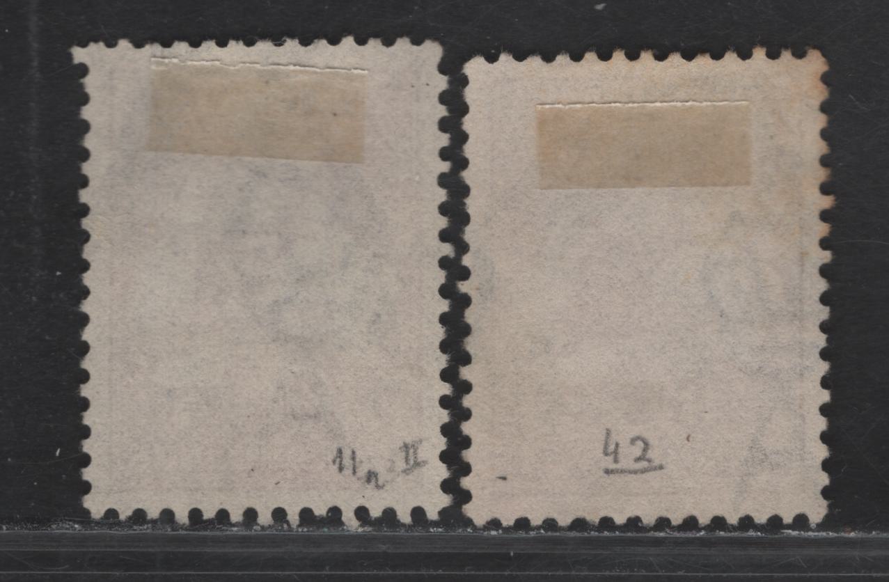 Lot 148 Australia (C) SG#73-74 6d - 2/- Chestnut - Maroon Kangaroo & Map, 1915-1927 Kangaroo & Map Issue, 2 Fine/Very Fine Used Singles, 3rd Wmk (Narrow Crown Over A)