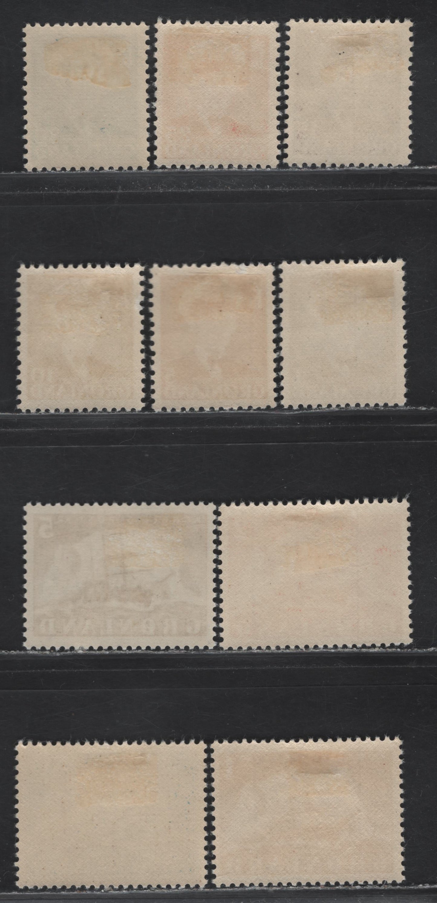 Lot 166 Greenland (C) SC#28-30,a, 32-38 1o - 5k Dark Olive Green - Gray King Frederik X - Polar Bear, 1959-1960 King Frederik X - Polar Bear Definitive Issues, 10 VFOG Singles