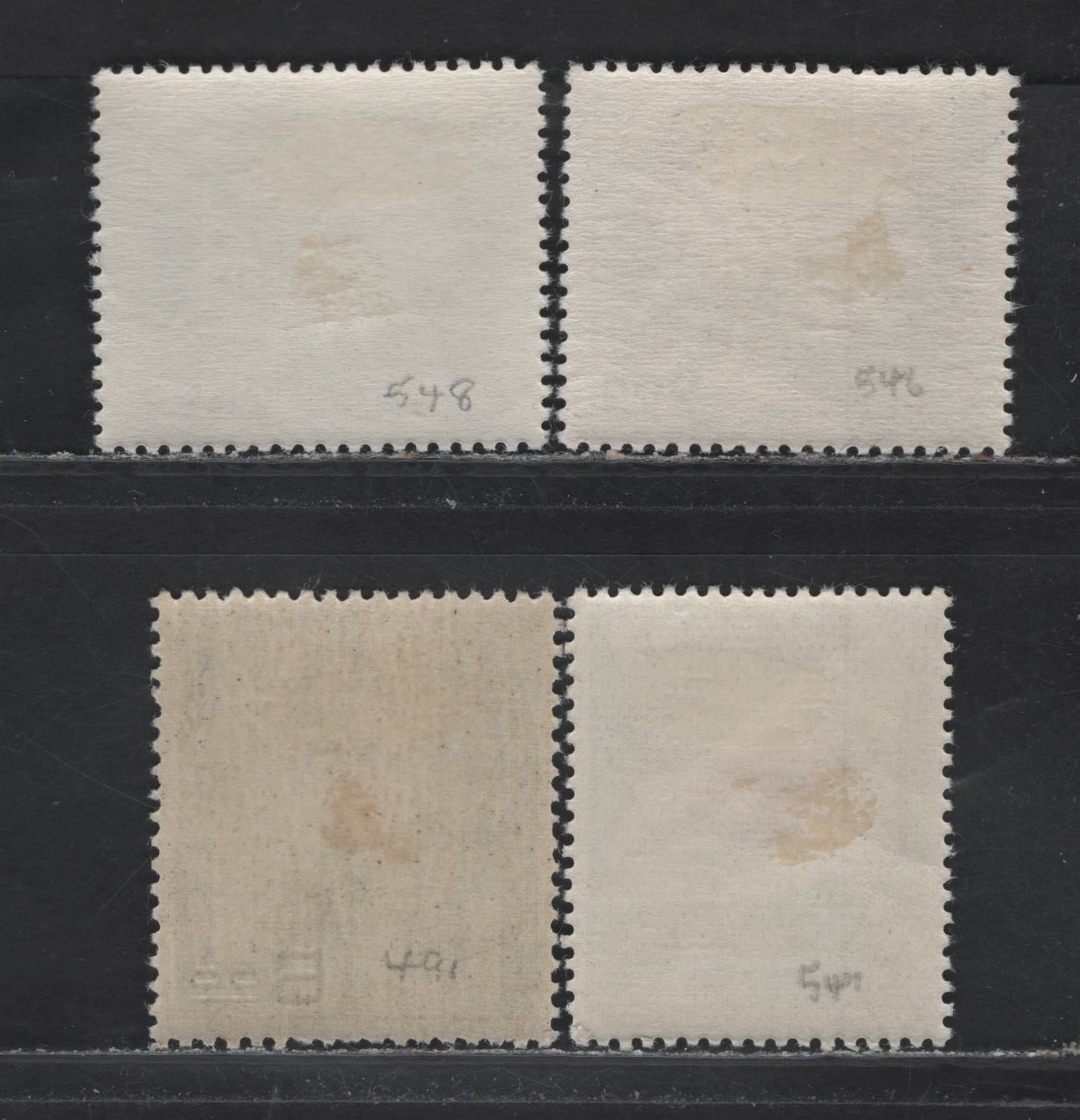 Lot 172 Italian East Africa (C) SC#491, 546, 548 8g - 24g Dark Blue - Blue Green Portraits - Peace Treaty, 1949-1952 Portraits - Signing Of 1951 Peace Treaty Issues, 3 F/VFOG Singles