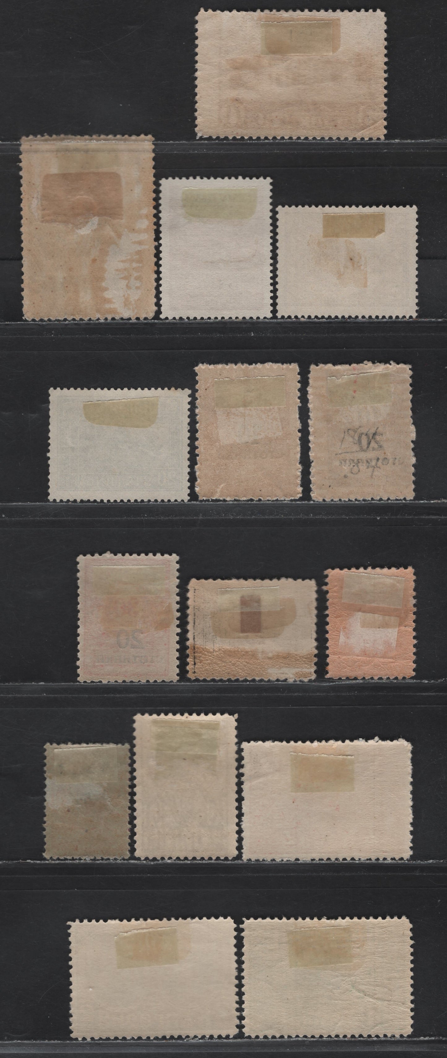 Lot 251 Bulgaria SC#151-1522, 155-157, 182, 184-186, 191-192, 213, 223-225 3l - 4l Black Violet - Rose Red , 1920-1930 70th Birthday of Ivan Vazov - Royal Wedding Issues, 15 VG/F/VFOG & Unused Singles, #155-157 Have No Gum