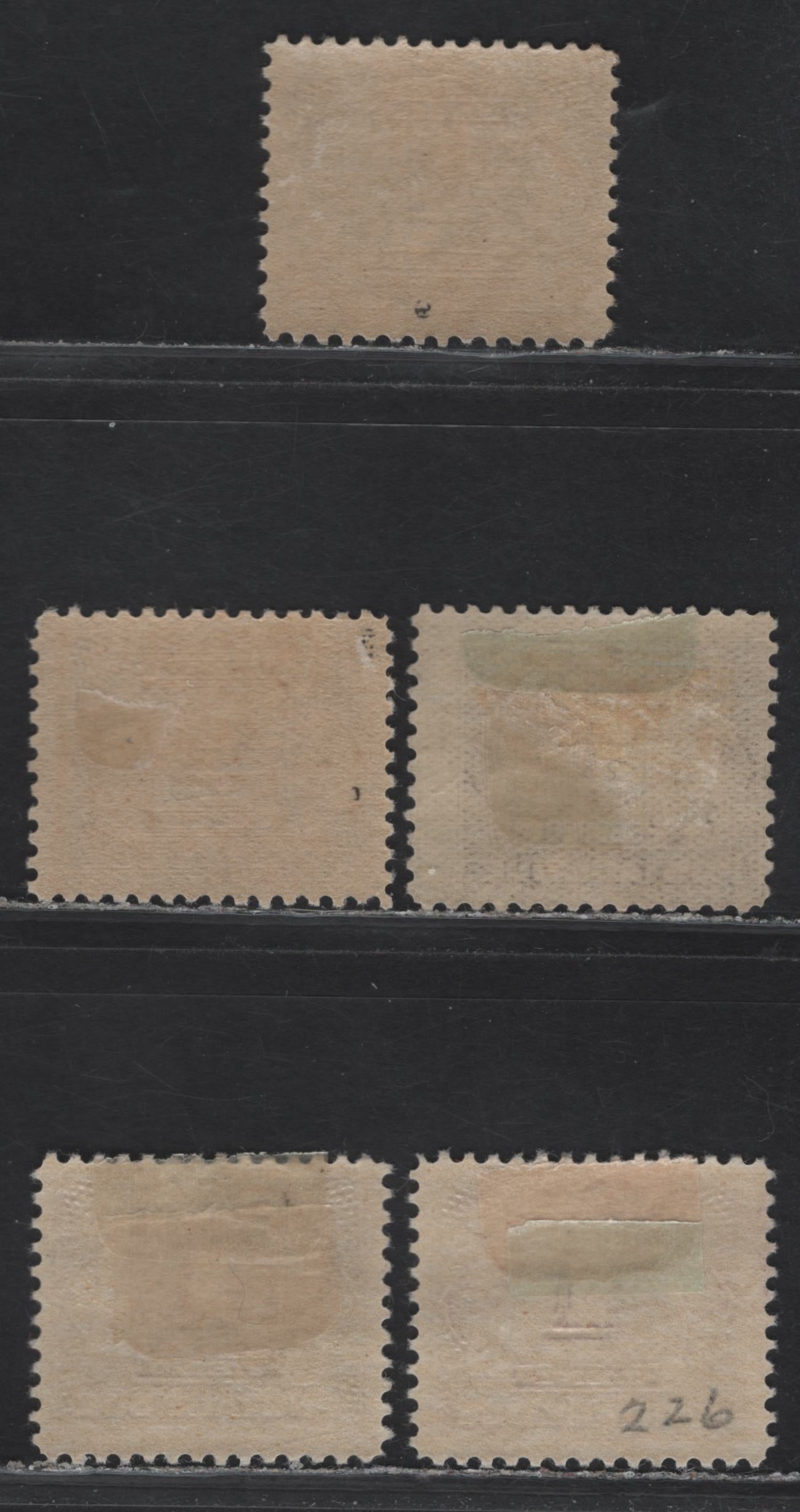Lot 306 Canada #J1-J1c 1c Pale Dull Lilac - Dark Rose Lilac Numeral, 1906-1928 Postage Dues, FOG Singles, Wet & Dry Printings, Unchecked As to Paper Types & Perfs