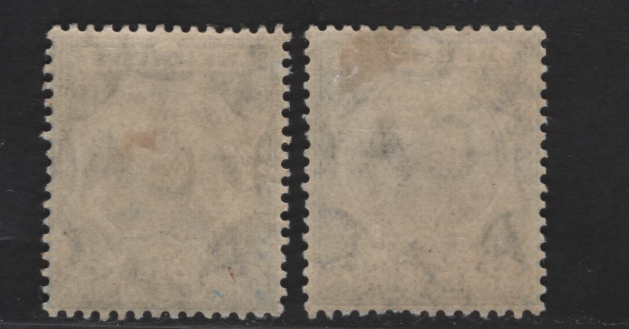 Lot 38 Bermuda SG#41 2.5d Blue & Violet Dry Docks, 1906-1910 Dry Docks Definitive Issue, 2 VFOG Singles, Multiple Crown CA Wmk