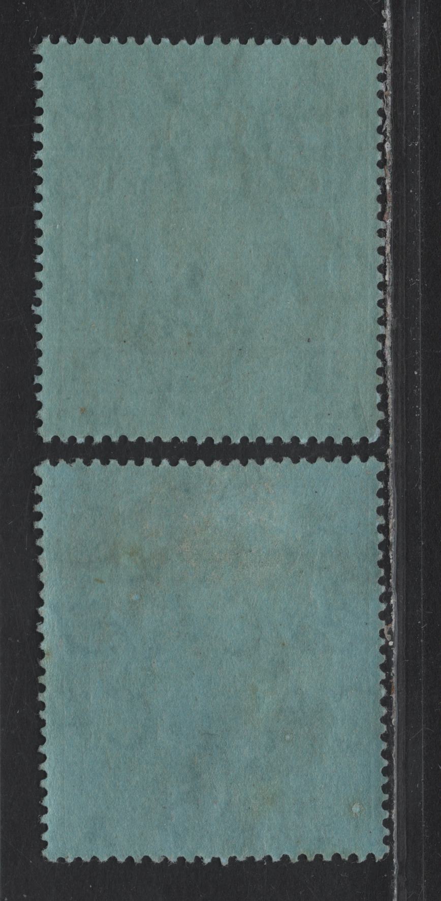 Lot 46 Bermuda SG#51b 2/- Pirple & Blue on Blue - Deep Purple & Bright Blue on Blue King George V, 1918-1922 KGV Issue, 2 FOG Singles