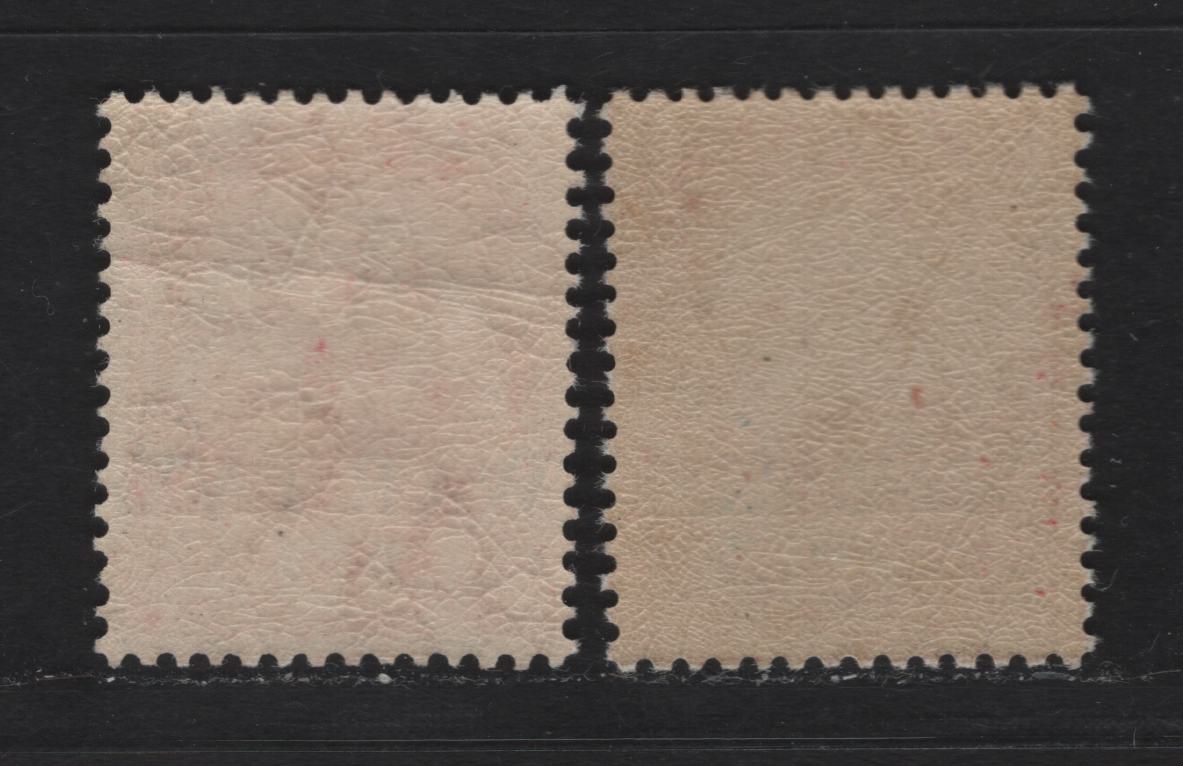 Lot 51 Bermuda SG#56a, 58 1d Rose Red - Carmine Caravel, 1918-1920 War Tax Overprinted Issue, 2 FNH Singles