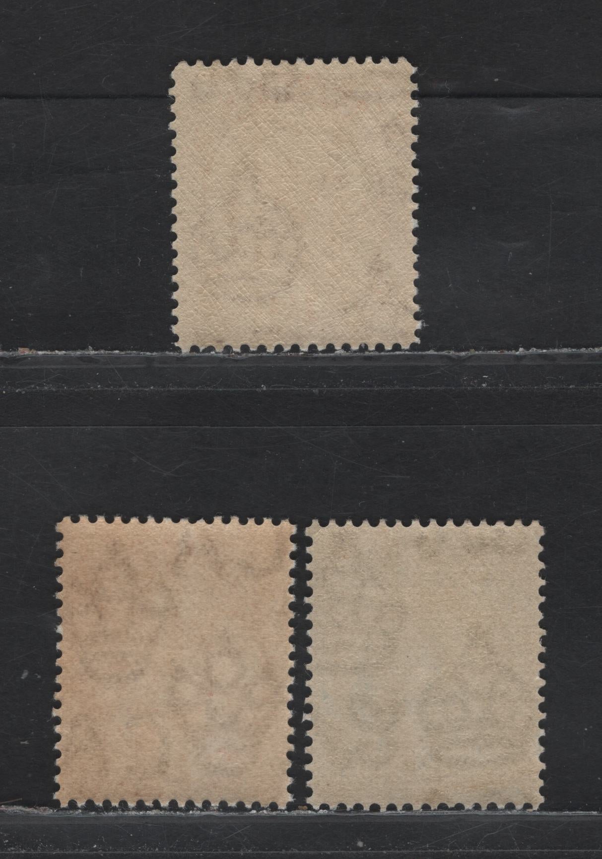 Lot 71 Bermuda SG#77, 79b, 80 1/4d - 2d Brown - Gray Caravel, 1922-1934 Caravel Definitive Issue, 3 F/VFNH Singles, Comb & Line Perfs