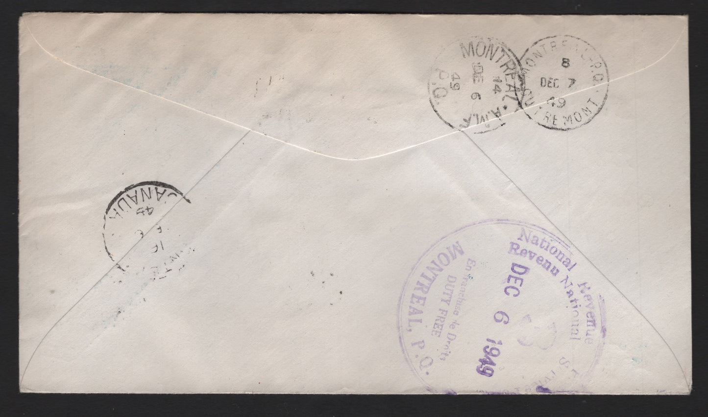 Lot 142 Ascension (C) SG#52-55 3d- 1/- Carmine - Blue Black , 1949 UPU Issue, A Very Fine Used Cover, Franked With A Complete Set