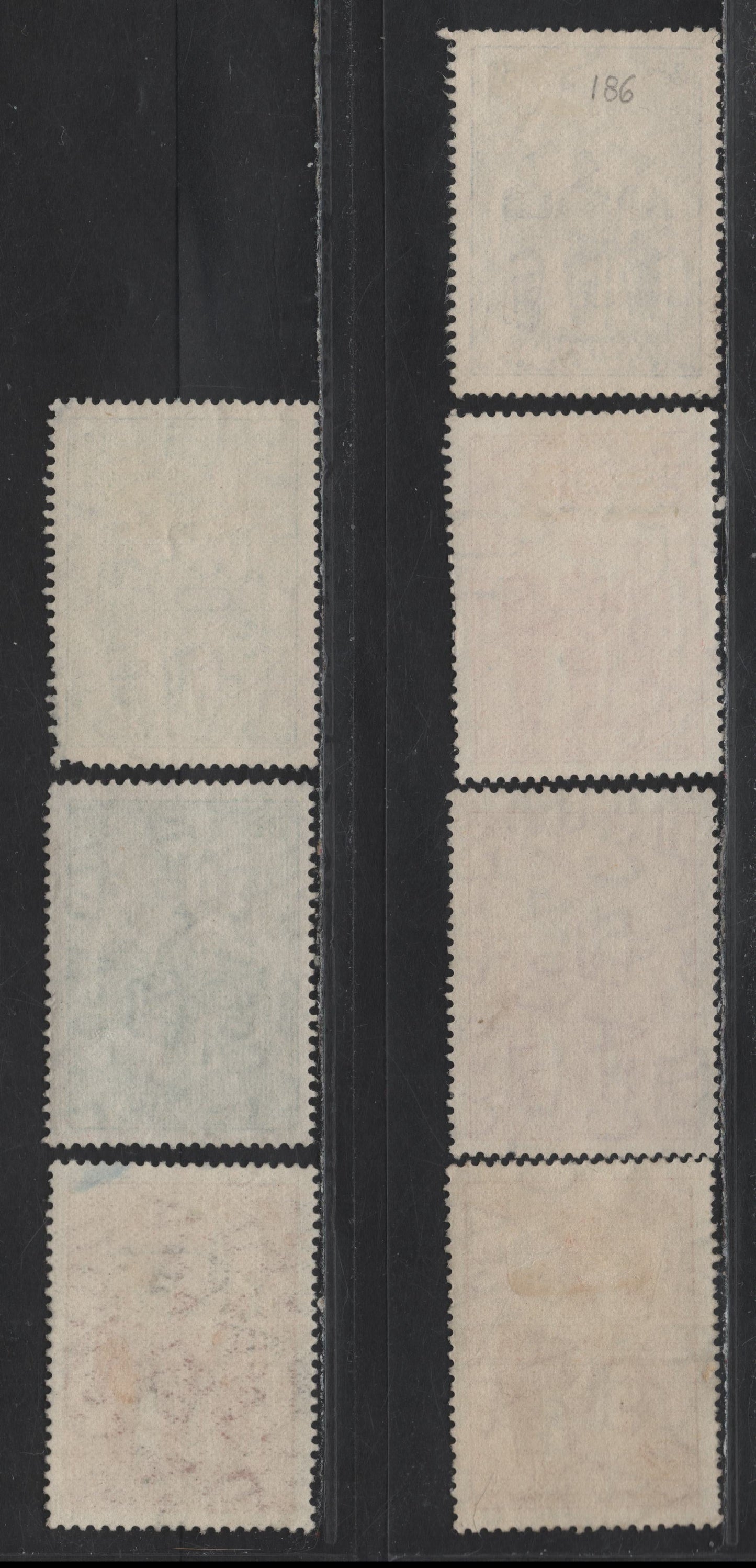 Lot 174 Australia (C) SG#196-198 1d - 3d Bright/Deep Emerald - Blue , 1940 Australian Imperial Forces Issue, 7 Very Fine Used Singles, Part Used With Shade Variations Of The 1d & 2d