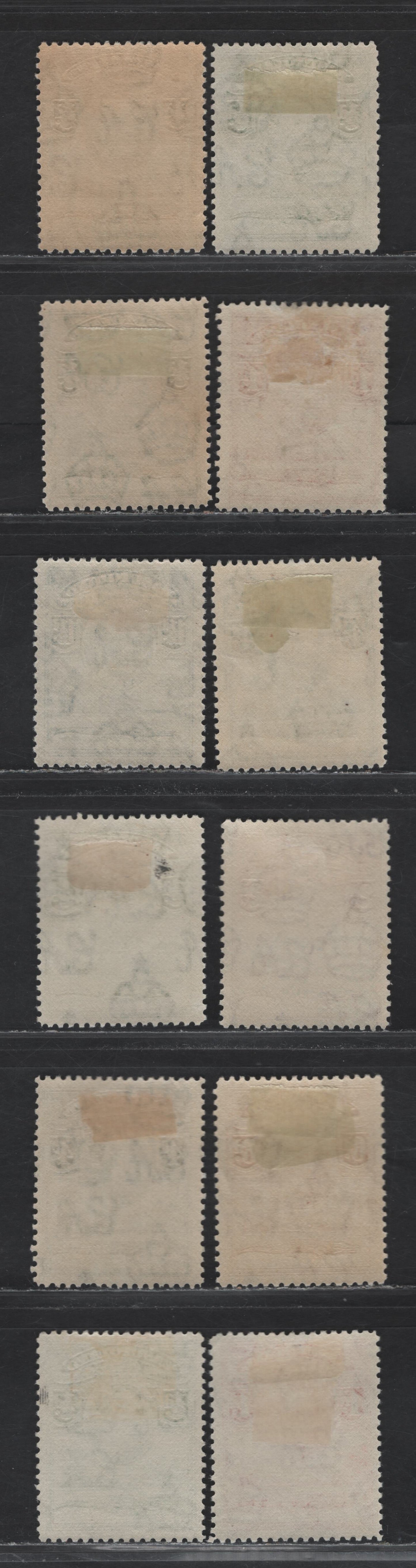 Lot 269 Basutoland (C) SG#18-21, 23-24 1/2d - 6d Green - Orange Yellow , 1938-1952 King George VI Nile & Crocodile Issue, 12 F/VFOG Singles, Selection of Different Printings
