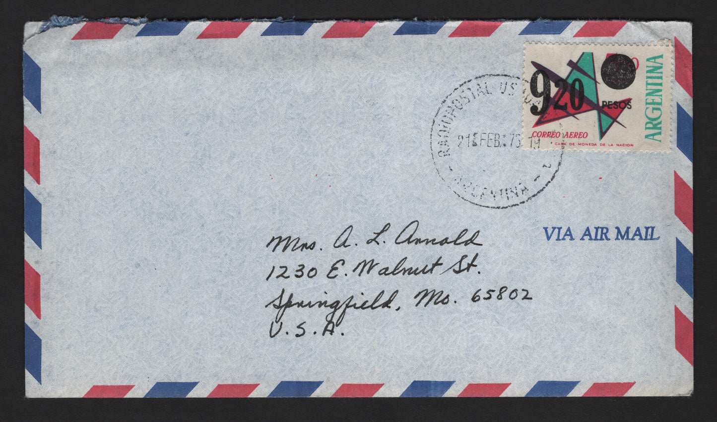 Lot 314 Argentina (C) 1976 Antarctic Tourist Expedtion, A Very Fine Used Cover, Full Letter On Pre-Printed Tourist Expedition Stationary With 'Aboard The M.S Linblad Explorer', Mailed From King George Island In Antarctica