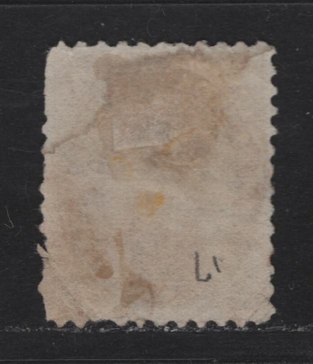 Lot 322 Canada (C)#17 10c Red Lilac HRH Prince Albert, 1859-1864 First Cents Issue, A Fair Used Single, Perf 12, Cents-A Paper, Heavy Corner Crease At LR & Several Pulled Perfs Along Right Side.