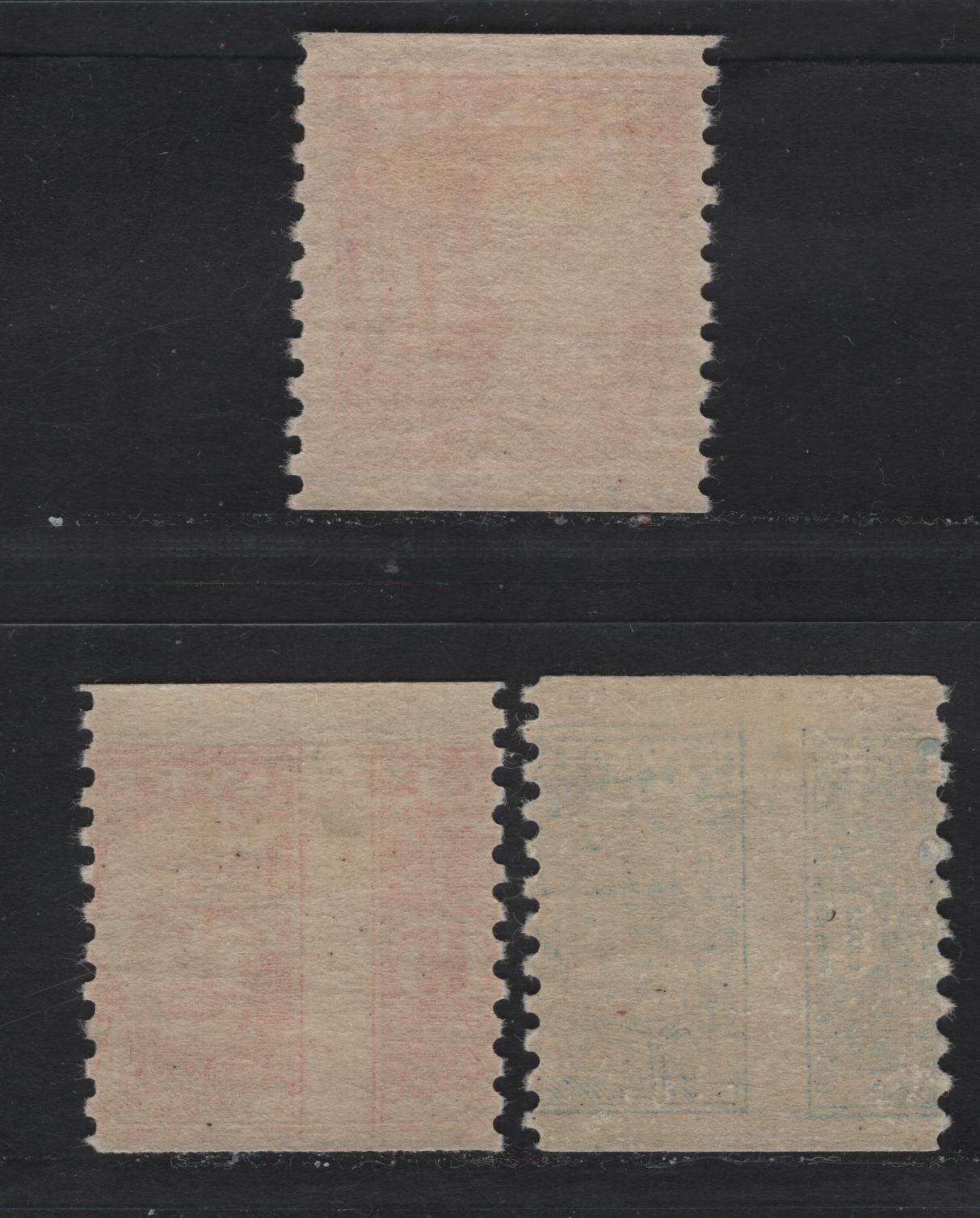 Lot 60 Sweden SC#139-141 10o - 20o Rose - Blue King Gustaf V, 1920-1921 King Gustaf V Issue, 3 FOG Singles, Perf 9.75 Vertical, Unwatermarked