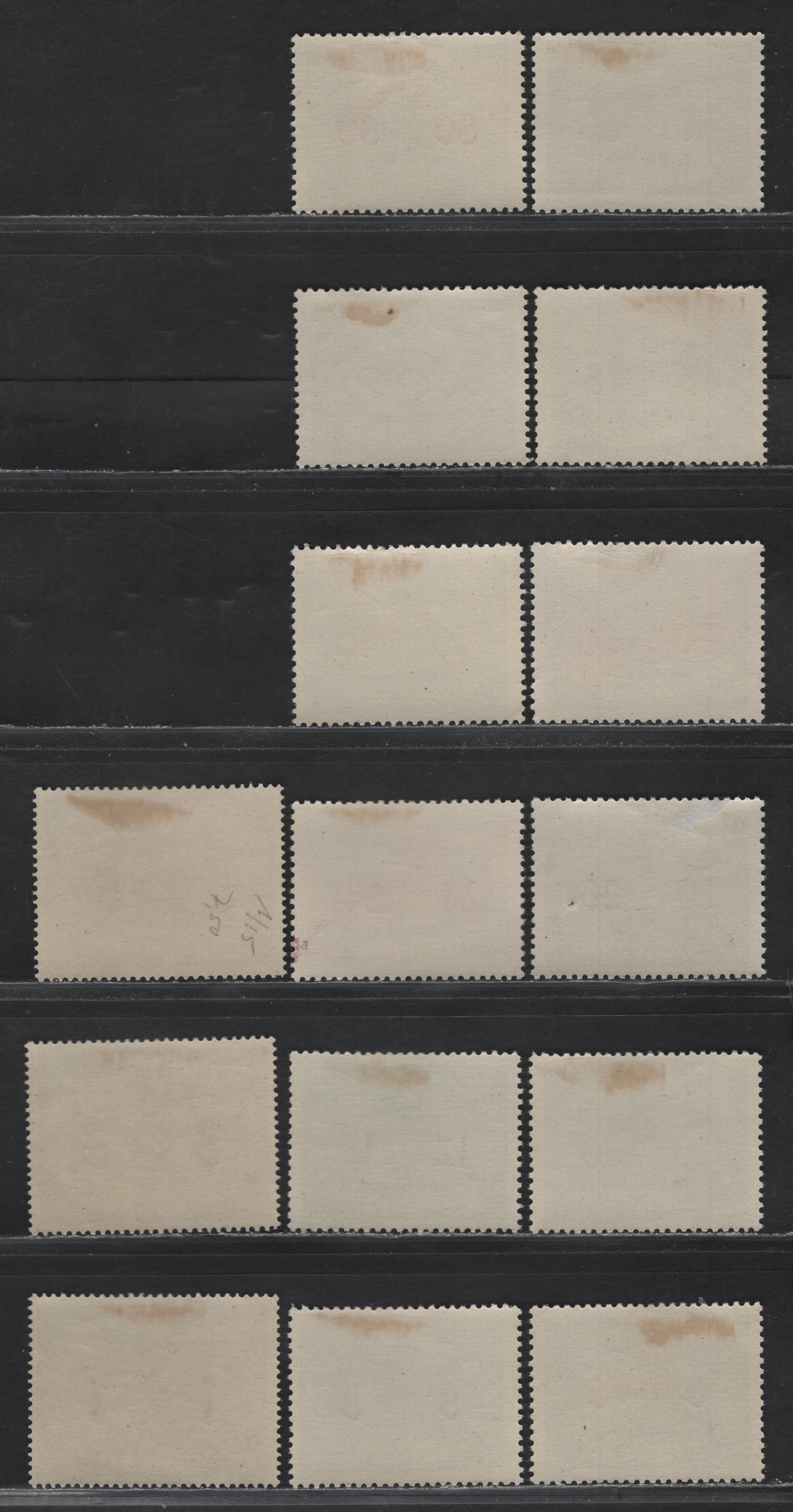 Lot 155 Germany SC#NO1-NO15 6g - 5z Light Brown - GrayBlack & Orange Brown , 1940 Official Issue, 15 VFOG Singles