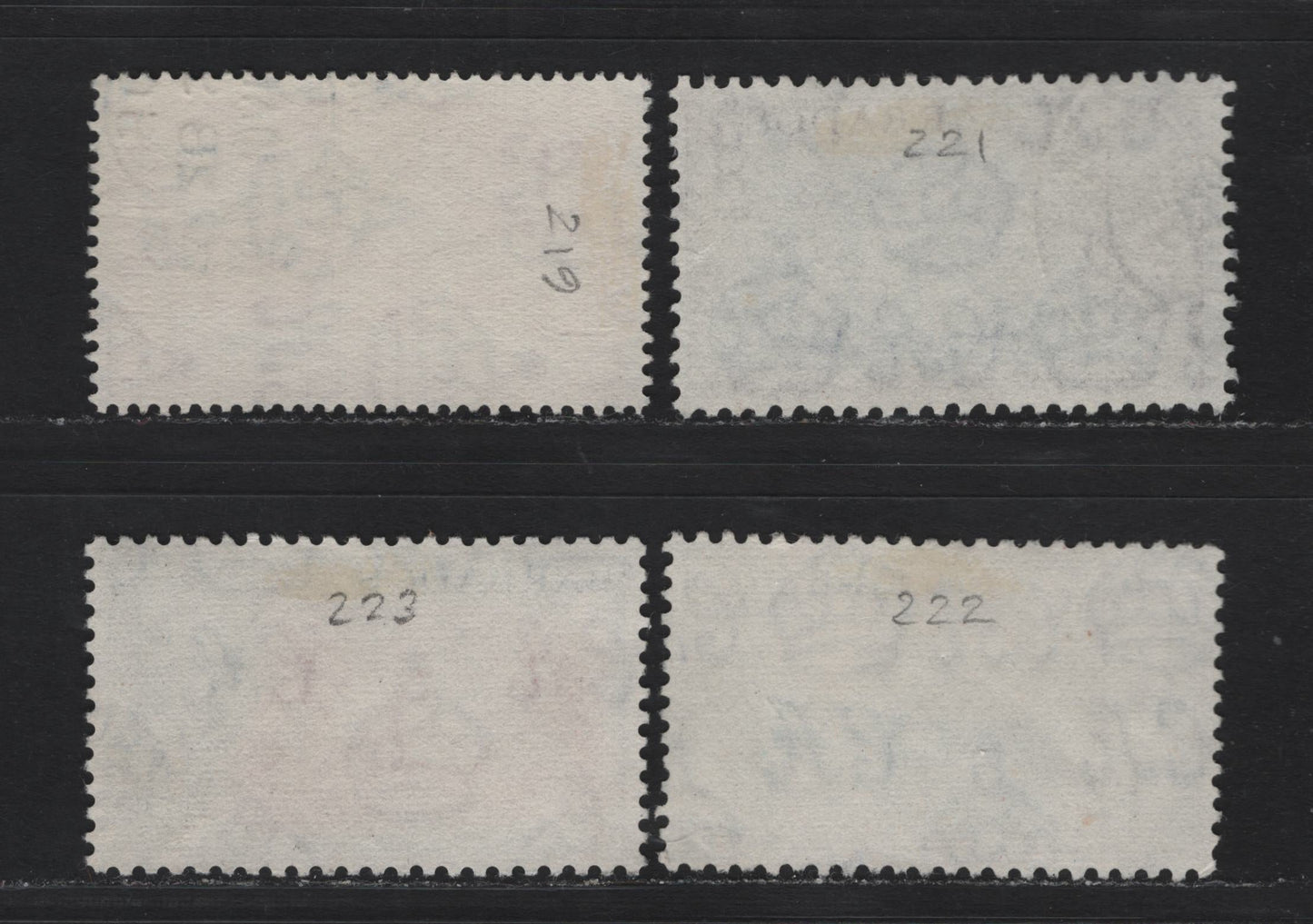 Lot 342 Barbados #274, 276-278 4c-24c Carmine-Scarlet & Black Nelson Statue - Old Main Guard Mansion, 1950-1952 King George VI Pictorial Issue, 4 Fine & VF Used Singles 1952 Printings On Paper Showing Cross-Hatched Mesh, Different Shades From Lot 343