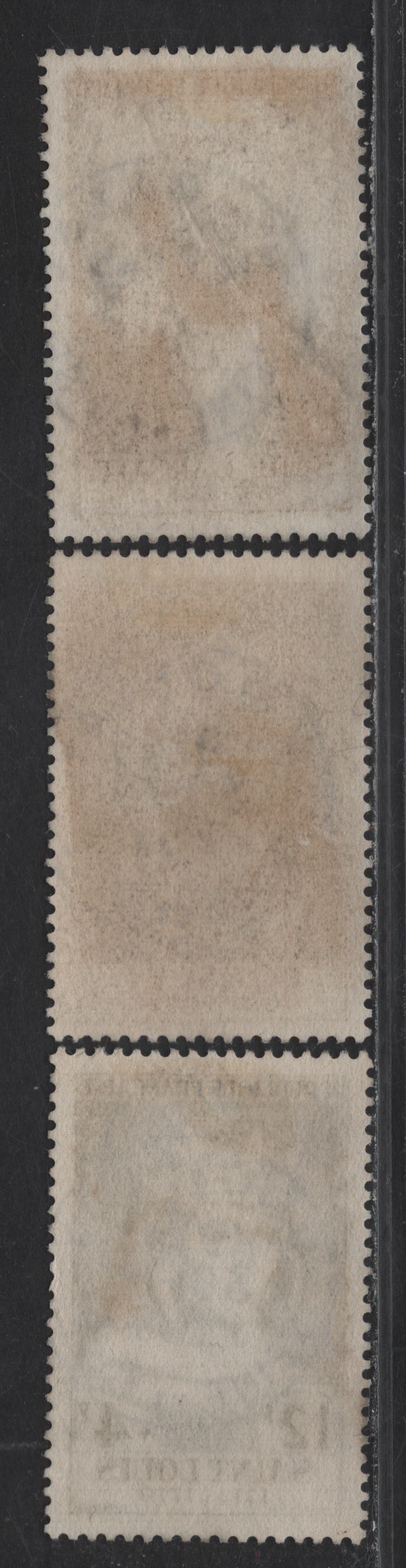 Lot 73 France (C) SC#B285-B287 12fr+4fr - 18fr+6fr Deep Blue - Dark Brown , 1954 Semi Postal Issues, 3 Very Fine Used Singles