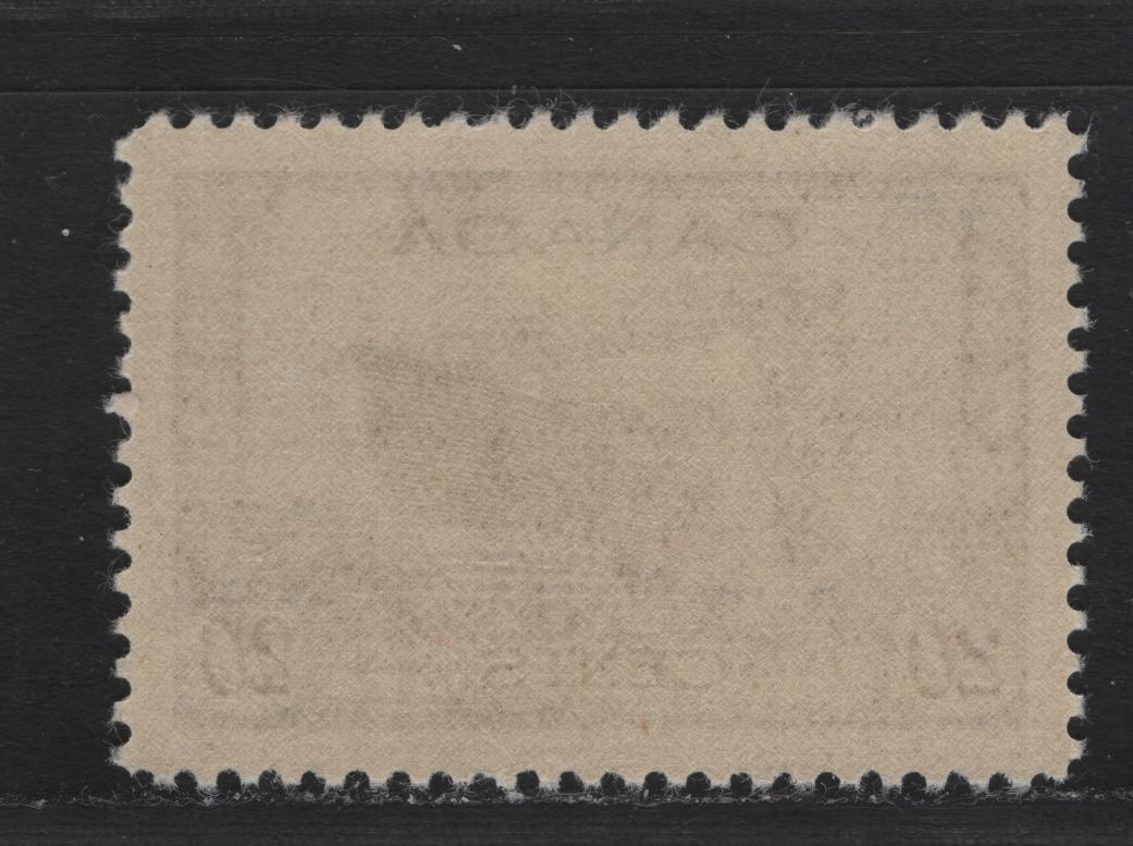 Lot 176 Canada (C) #260 20c Purple Brown Corvette, 1942-1943 KGVI War Issue, A VFNH Single, CBN-AAAAA Paper, Perf 12