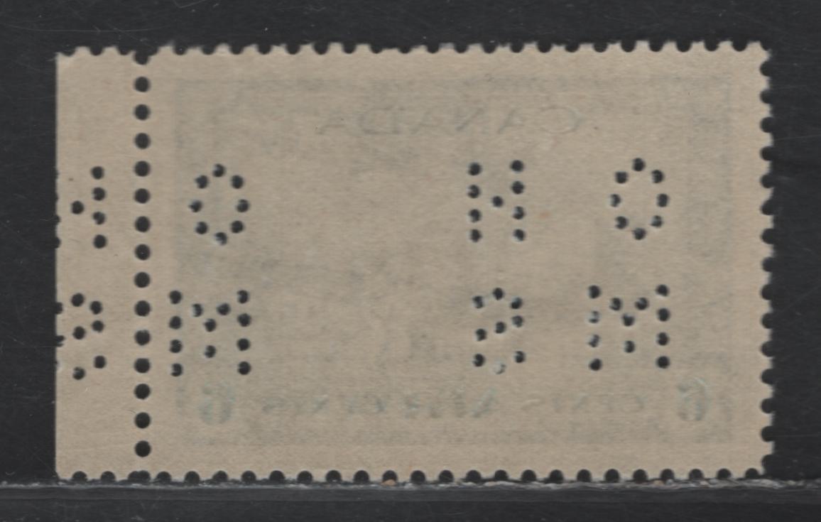 Lot 236 Canada (C) #O9-C7 6c Light Blue Air Training Plan, 1942-1943 Airmail War Issue, A VFNH Single, CBN-GGGGG Paper, Perf 12.1x11.9