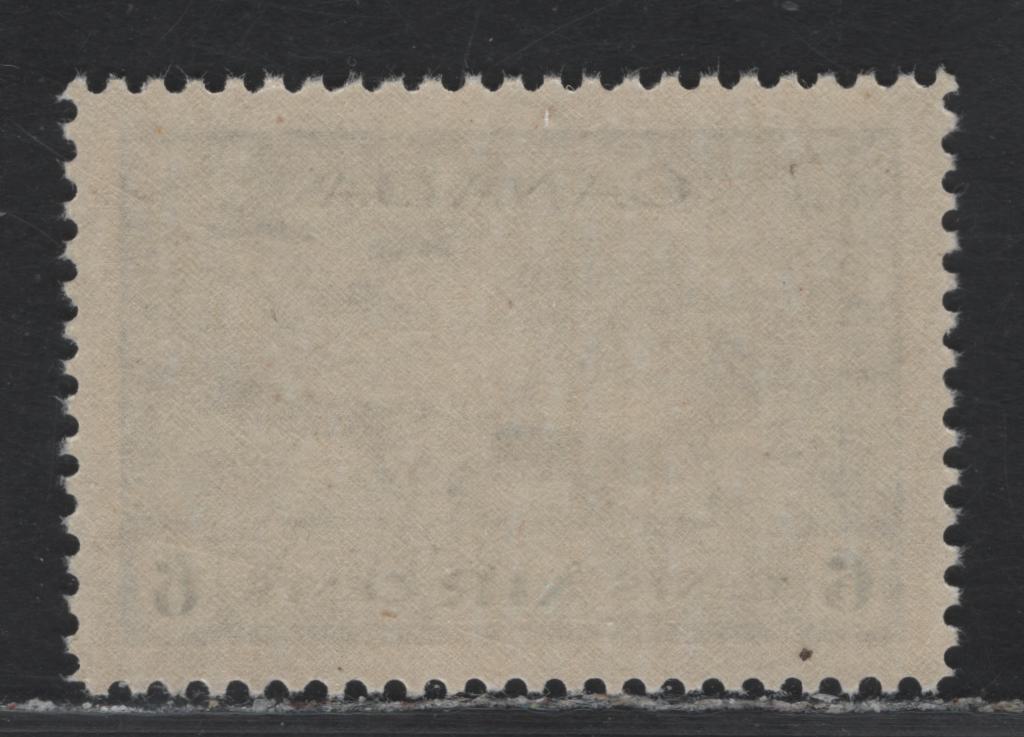 Lot 241 Canada #C7 6c Bright Blue Air Training Plan, 1942-1943 Airmail War Issue, A VFNH Single, CBN-OOOO Paper, Perf 12.11.95
