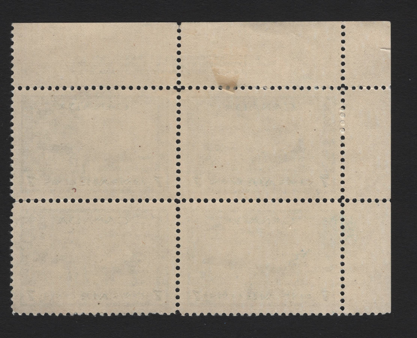 Lot 246 Canada #C8 7c Pale Dull Blue Air Training Plan, 1942-1943 Airmail War Issue, A VFOG UL Plate 1 Block Of 4, CBN-LL Paper, Perf 11.9