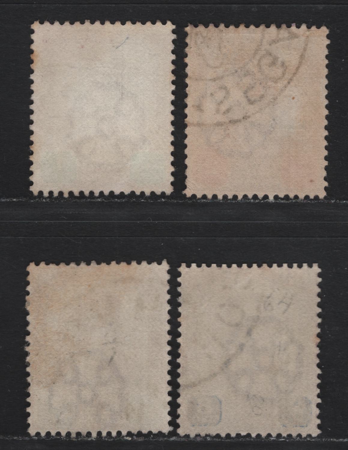 Lot 137 Malaya - Johore (C) SG#61a, 62-63, 66 1c - 8c Dull Purple & Green - Dull Purple & Blue , 1904-1910 Sultan Ibrahim Issue, 4 Very Fine Used Singles, 1c Is Chalky Paper, Others Are All Normal Paper