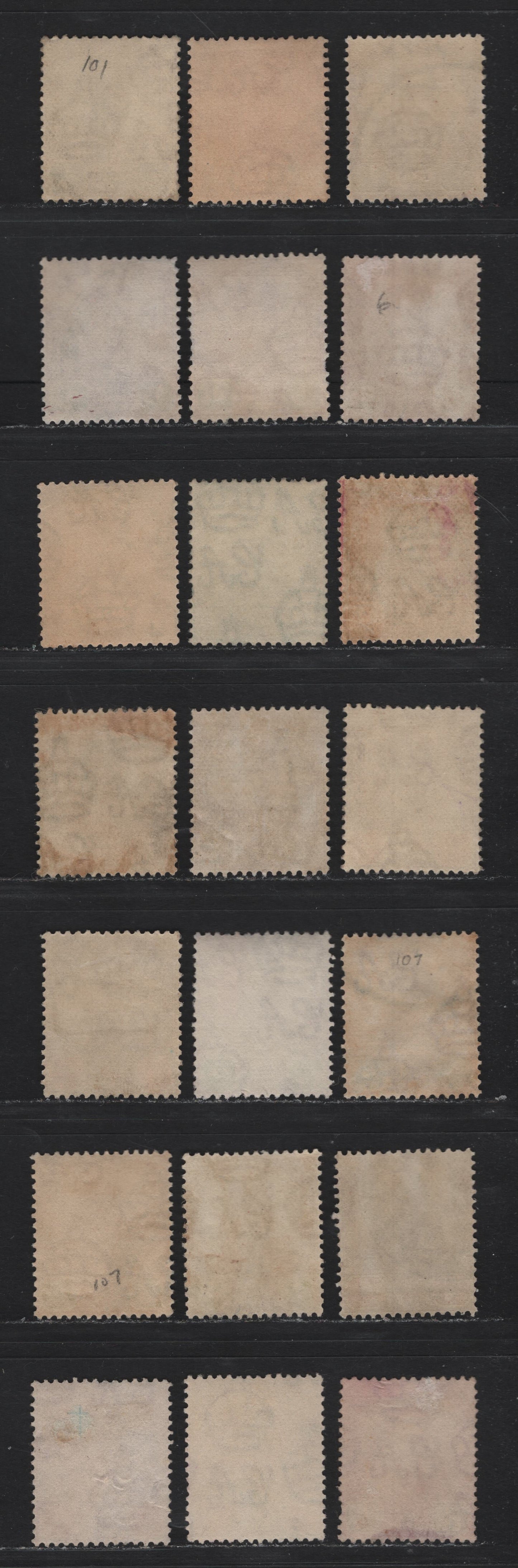 Lot 140 Malaya - Johore (C) SG#103-105, 107-111 1c - 10c Dull Purple & Black - Dull Purple & Blue , 1922-1941 Sultan Ibrahim Keyplates, 20 Fine/Very Fine Used Singles, Script CA Wmk, Multiple Shade Variations