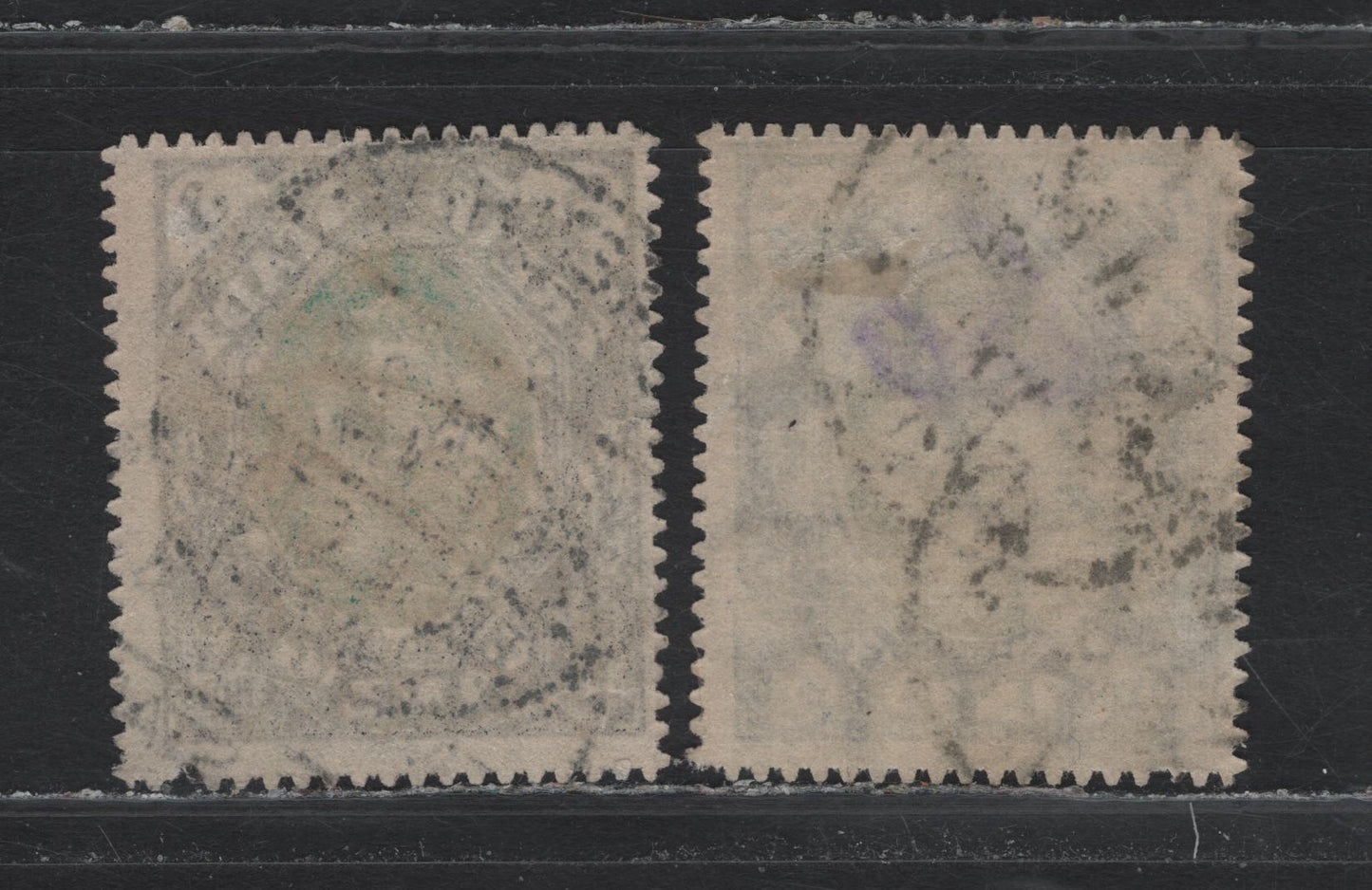 Lot 273 Danzig SC#55-56 (Michel# 59-60) 2m - 3m Dark Blue & Dark Green - Black & Greenish Blue , 1921 Hanseatic Trading Ship Definitive, 2 Fine Used Single, Postal Cancels