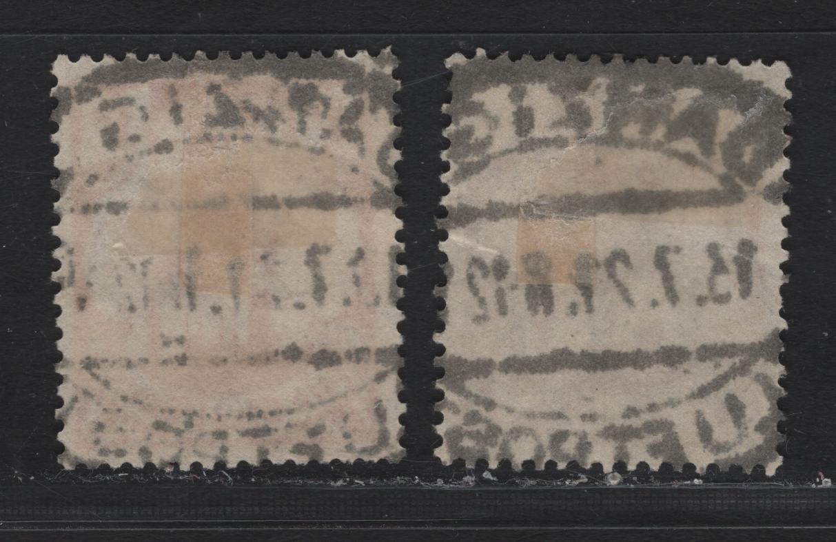 Lot 277 Danzig SC#C6-C7 (Michel# 68ax, 69x) Carmine Red - Orange Brown , 1921-1922 Airmail Issue, 2 Very Fine Used Singles, Postally Used Examples Dated July 13th 1921