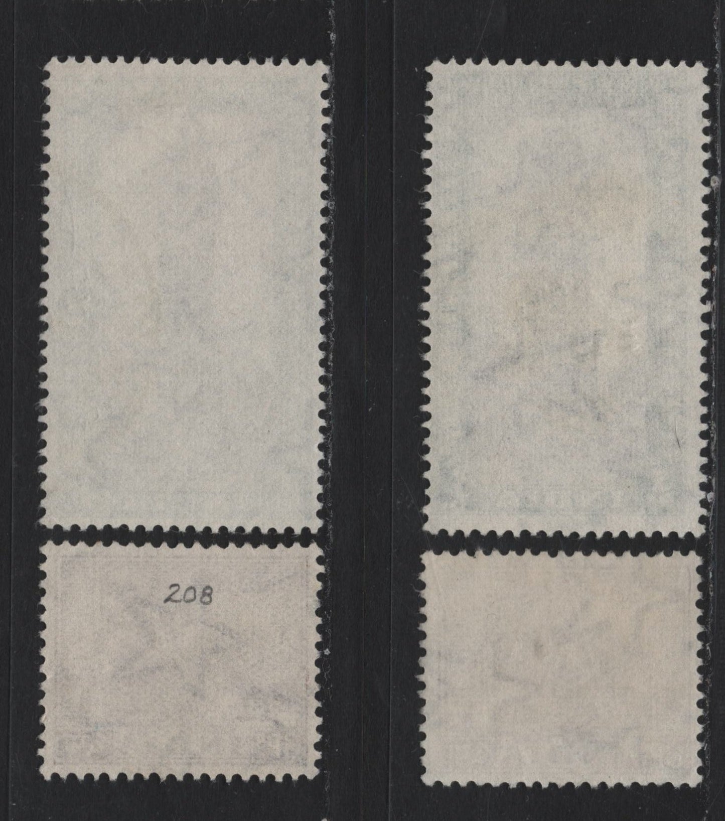Lot 72 India (C) SG#310w, 320w 6p - 1r Purple Brown - Dull Violet & Green , 1949-1952 Pictorial Issue, 2 Very Fine Used Singles, Sideways Inverted Wmks, Two Shade Variations of Each