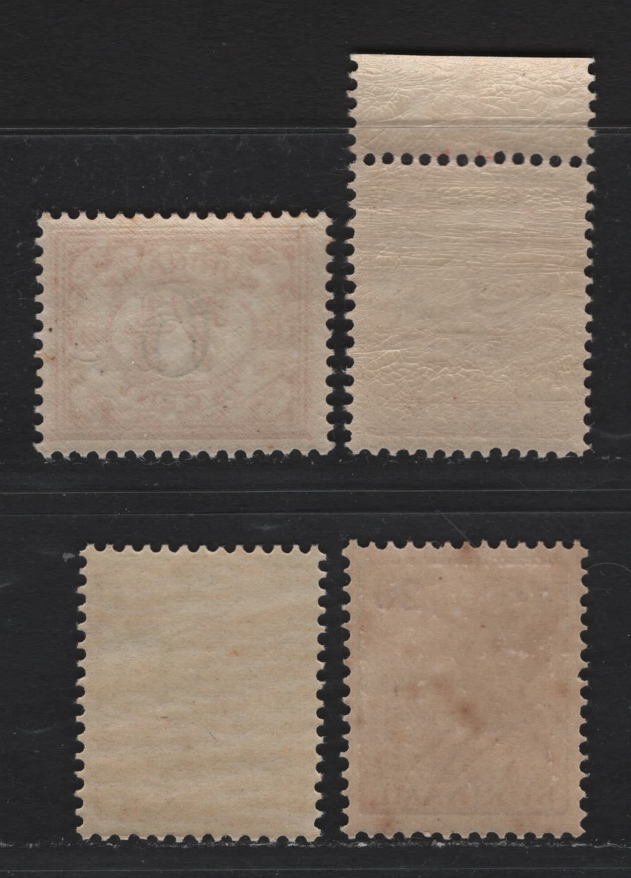 Lot 256 Surinam SC#94, 99-100, 139 12.5c - 6c on 7.5c Red - Orange , 1913-1931 Numeral & Queen Wilhelmina Issue, 4 VFNH Singles
