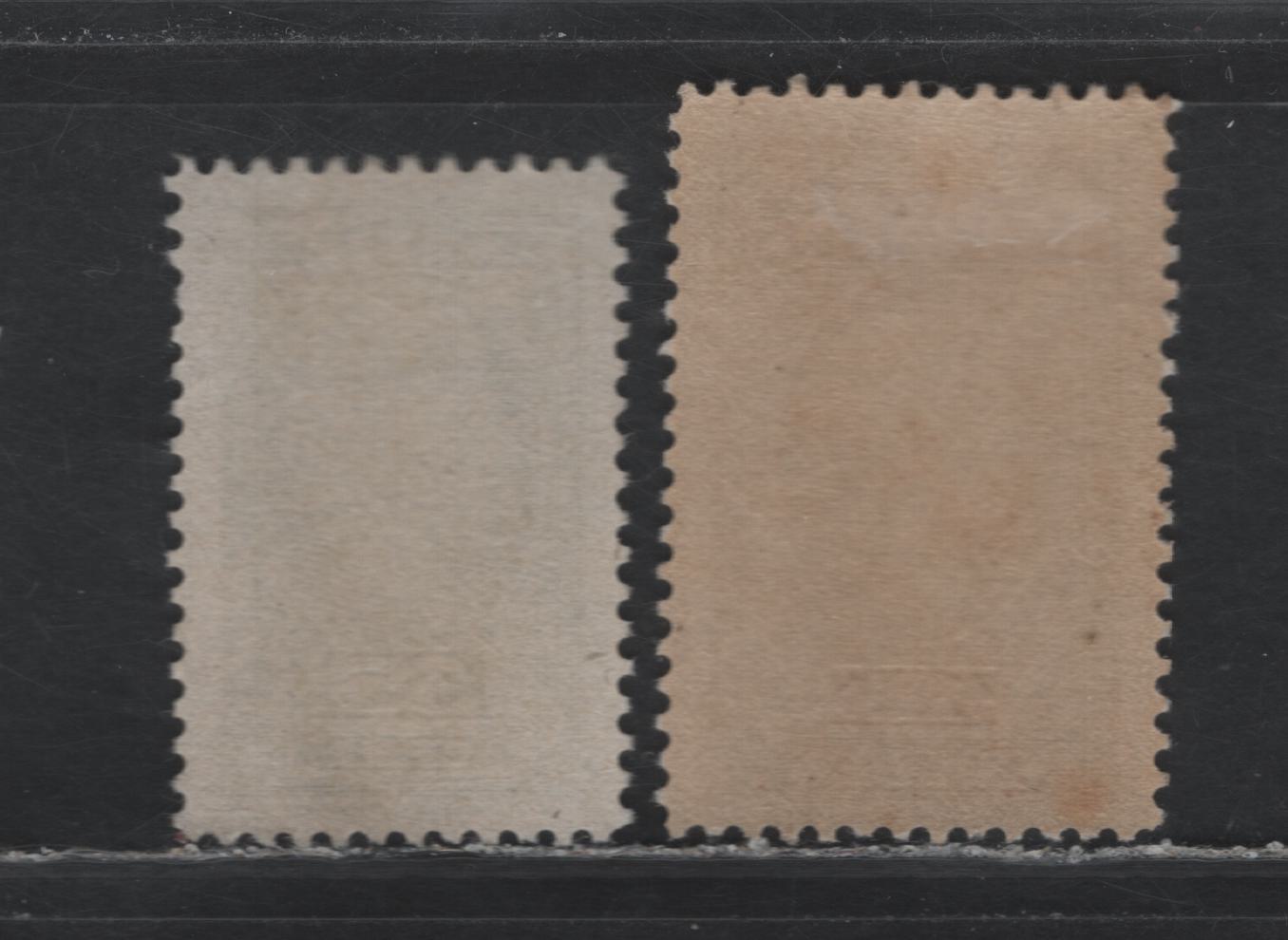 Lot 269 Surinam SC#199, 204 35c - 1.5g Bright Blue Green - Lilac , 1945 Pictorial Issue With Queen Wilhelmina, 2 VFOG & Unused Singles, 35c Is Unused Without Gum