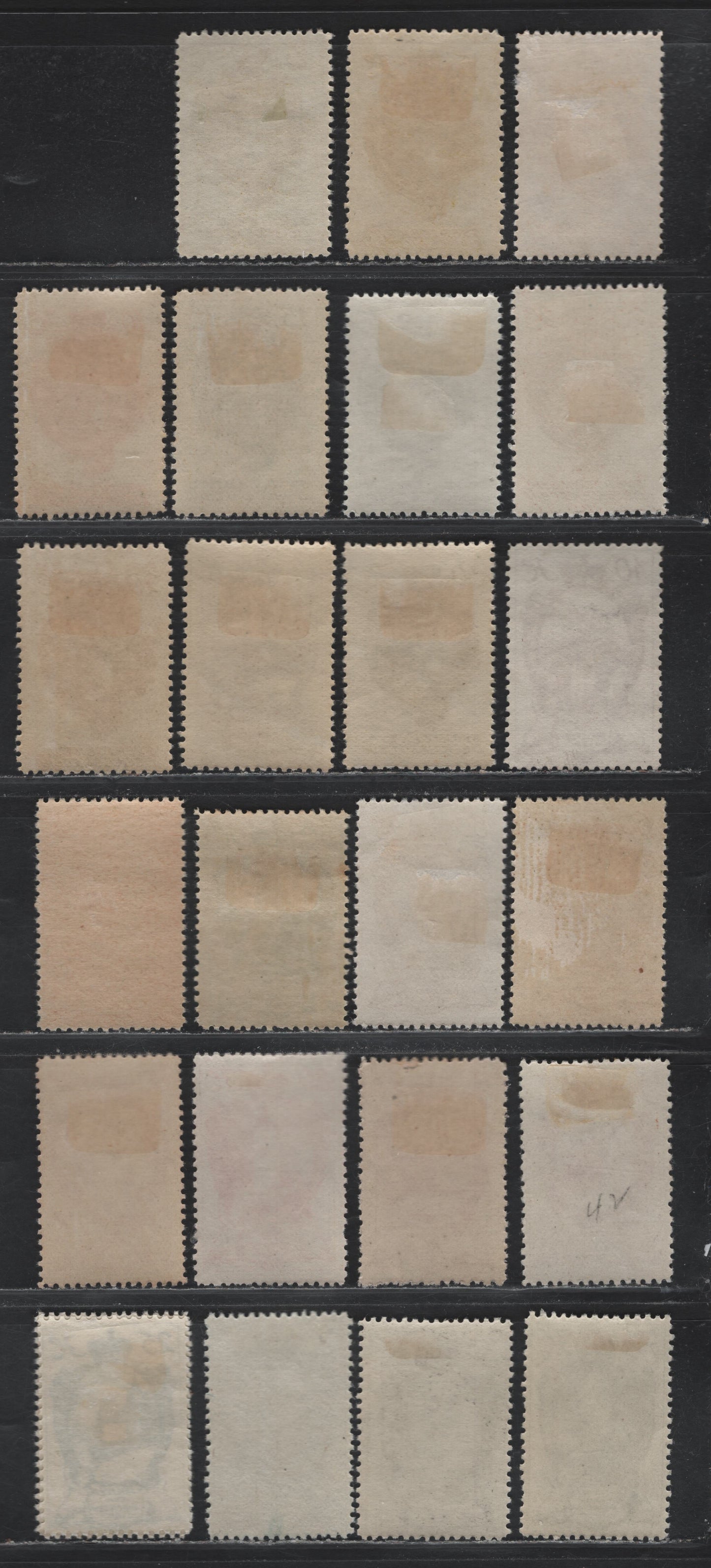 Lot 280 Liechtenstein SC#32-45 5h - 7.5k Olive Bistre - Slate , 1920 Coat of Arms - Pictorial Issues, 23 F/VFOG Singles, Nearly Complete Set With Additional Shades Of Nearly Every Value