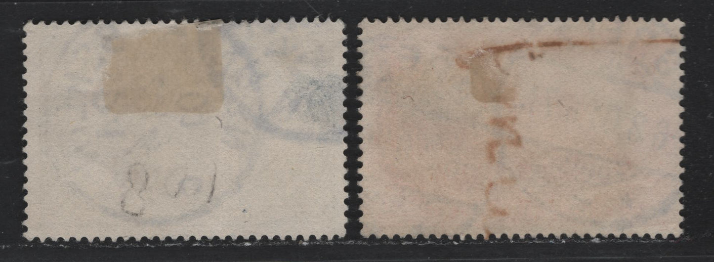 Lot 117 Germany SC#62-63 1m - 2m Scarlet Red & Gray Blue , 1900 Reichpost Germania Issues, 2 Very Fine Used Singles, April 6 1901 Greiz & April 24 1901 Berlin CDS Cancels