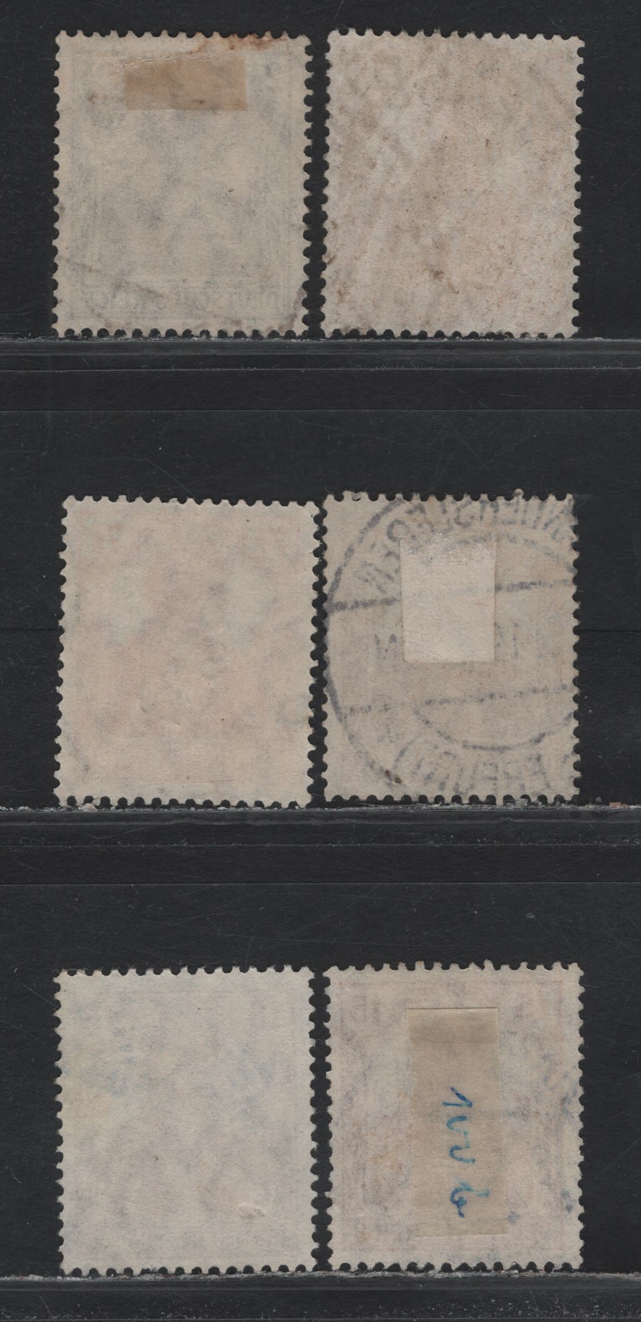 Lot 156 Germany SC#97-99 (98, 99a-b, 100a) 2.5pf - 15pf Olive Gray - Lively Orange Brown , 1913-1920 Germania Issue, Very Fine Used Singles, 1916 Printings, Lozenges Wmk