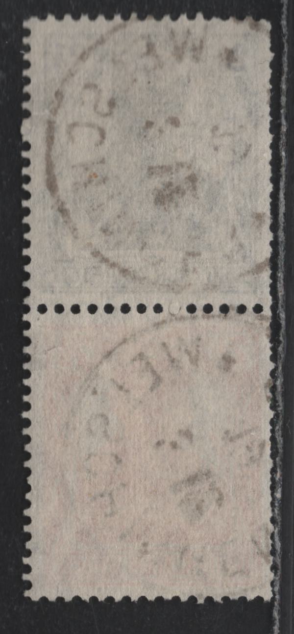 Lot 169 Germany SC#97, 98 (511b) 2.5pf - 7.5pf Olive Gray - Red Orange , 1919-1920 National Assembly Issue, A Fine Used Coil Pair, December 19, 1919 Welschingen CDS Cancel, Short Perfs Along Left Side