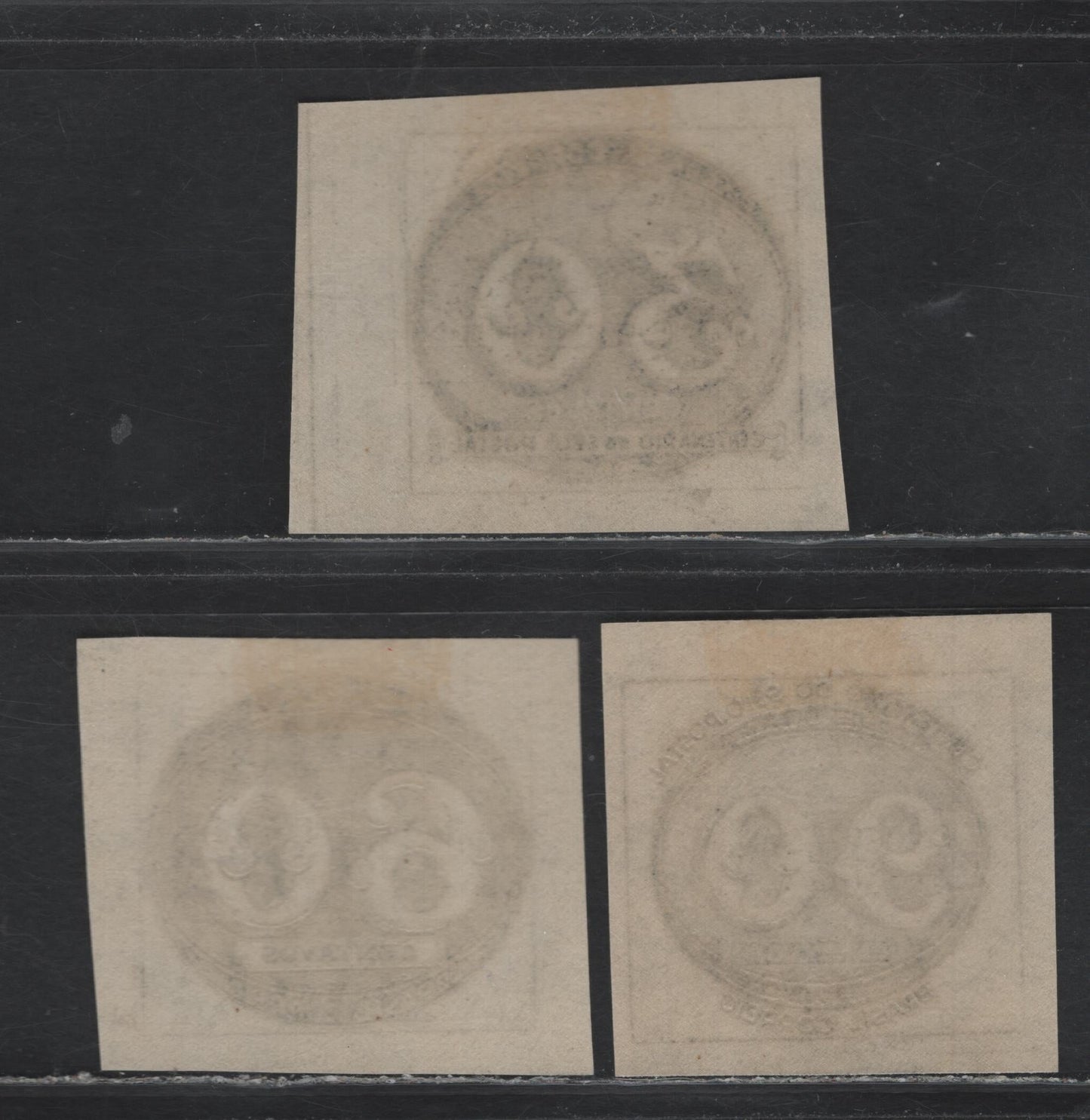 Lot 279 Brazil SC#609-611 30c-90c Black Bulls Eye, 1943 Postage Stamp Centenary, 3 VFOG Singles Sheet Singles, Wmk Correio Brasil