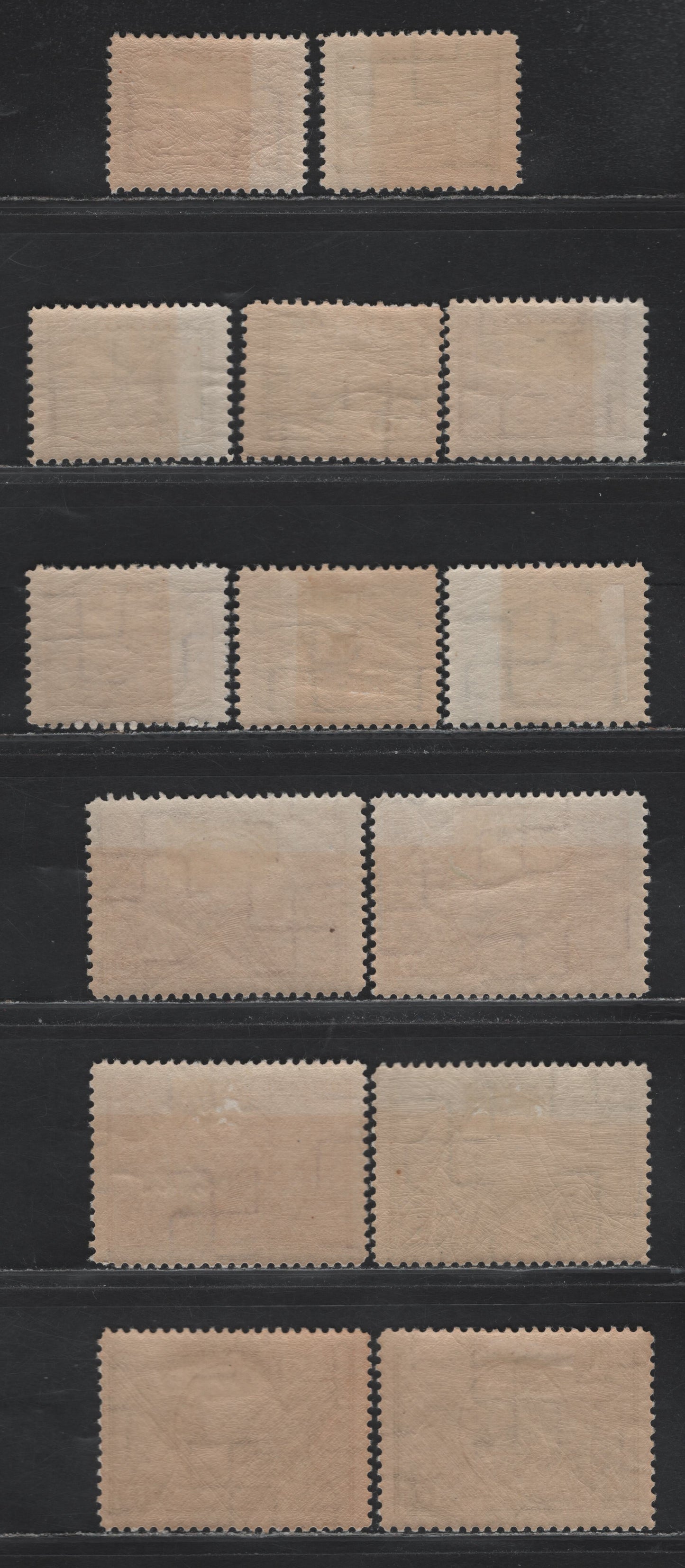 Lot 311 Latvia SC#200-206 3s - 40s Brown Orange - Rose Violet , 1938 20th Anniv of Republic, 7 F/VFOG Singles, Shade Variations, Perfs 10 & 10.5x10