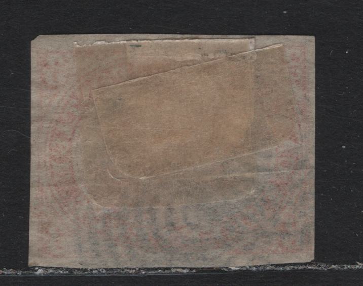 Lot 320 Canada #4a 3d Brown Red , 1852-1857 Pence Issue, A Very Good Used Single, Medium Wove Paper, 4 Clear Margins, Moderate Strikes Of 7-Ring Target Cancels, Light Horizontal Crease.