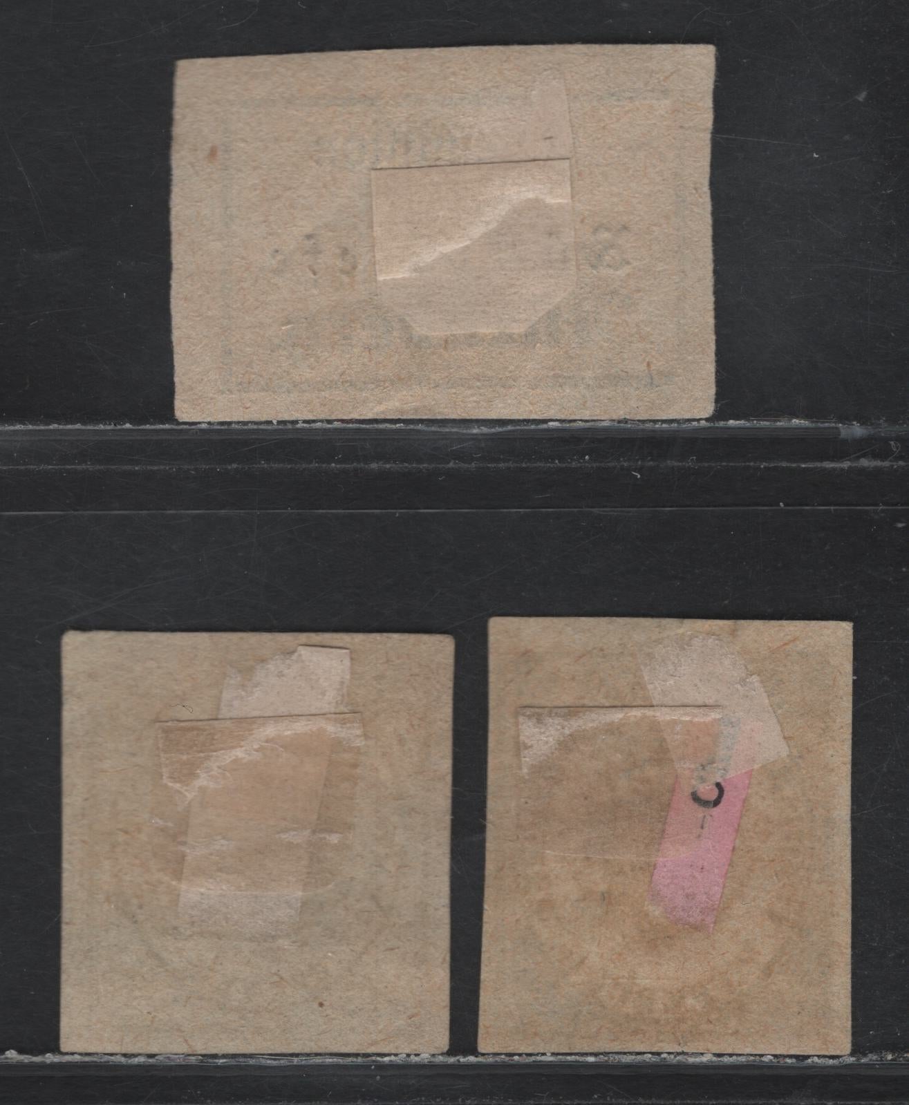 Lot 40 Bavaria SC#Unlisted Dead Letter Stamps , , 3 Fine/Very Fine Unused Singles, Listed In Michel, But Not Priced, A Note From The Former Owner States That The G Weileder Hand Book Lists These.