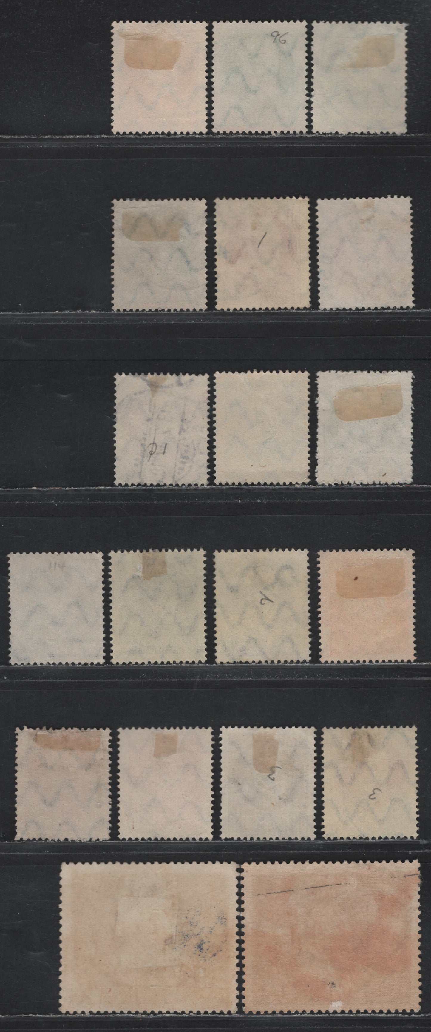Lot 48 Bavaria SC#92-99, 102-106 (Michel# 92A-B, 04IIA/101IIA, 110A/114A) 5pf - 50pf Green, Yellow & Black - Red Brown , 1911-1920 Silver Jubilee Of Prince Regent Luitpold - Prince Ludwig III Issues, 14 Fine/Very Fine Used Singles