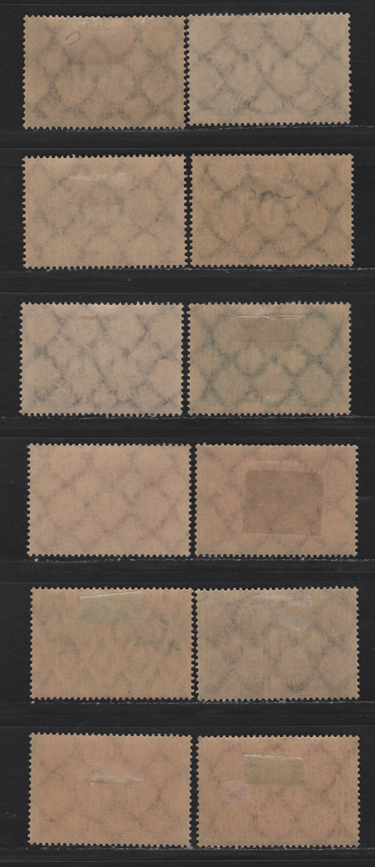 Lot 101 Germany SC#158, 199-203 (221, 247, 249, 248a, 249-251) 300m - 400m Green - Orange , 1921-1923 Numeral Issues, 12 F/VFNH Singles, Network Wmk