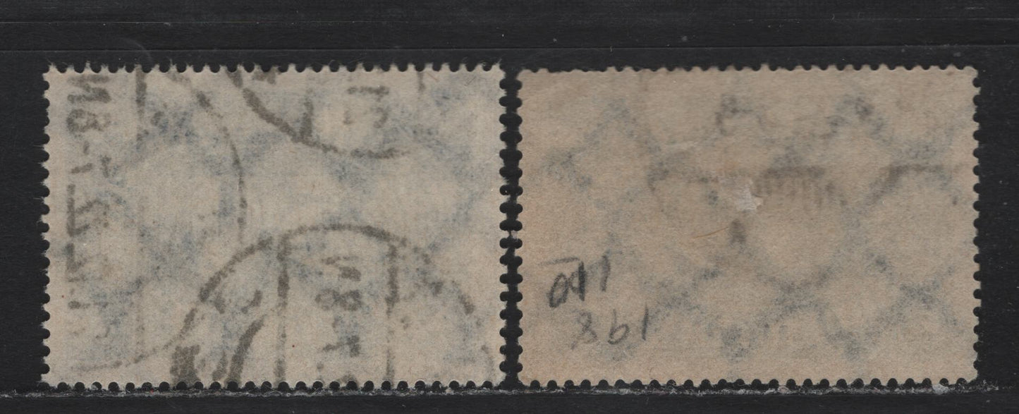 Lot 109 Germany SC#199 (246a-b) 50m Blackish Blue & Deep Prussian Blue , 1922-1923 Numeral Issue, 2 Fine Used Singles
