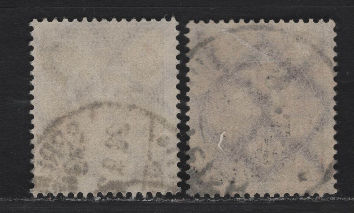 Lot 169A Germany SC#239-240 (275a, 276) 50th Deep Ochre - 75th Deep Ochre - Deep Brown Violet , 1923 Numeral Issue, 2 Very Fine Used Singles, Postally Used, Sept 23 1923 & October 28 1923 Cancels