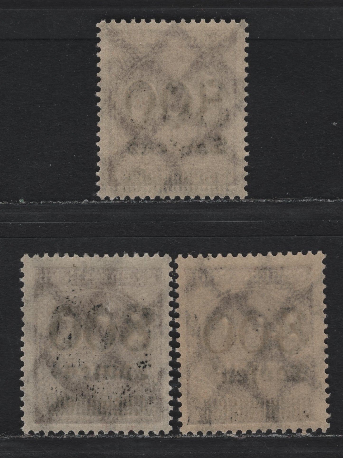 Lot 198 Germany SC#265 (305A) 800th on 400m Brown, Dark Brown & Pale Brown , 1923 Surcharged Issue, 3 VFNH Singles