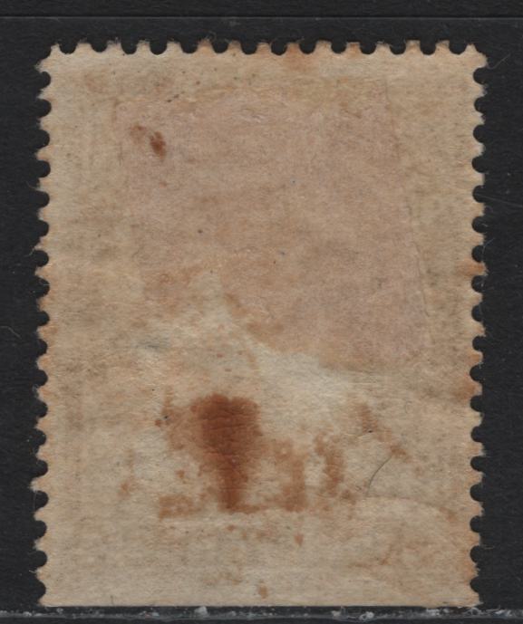 Lot 4 Falkland Islands SG#9w 4d Pale Gray Black , 1882 Queen Victoria Sideface Issue, A FOG Bottom Sheet Margin Single, Crown CA Sideways Wmk, Crown to Right Of CA, Small Spot Of Toned Gum