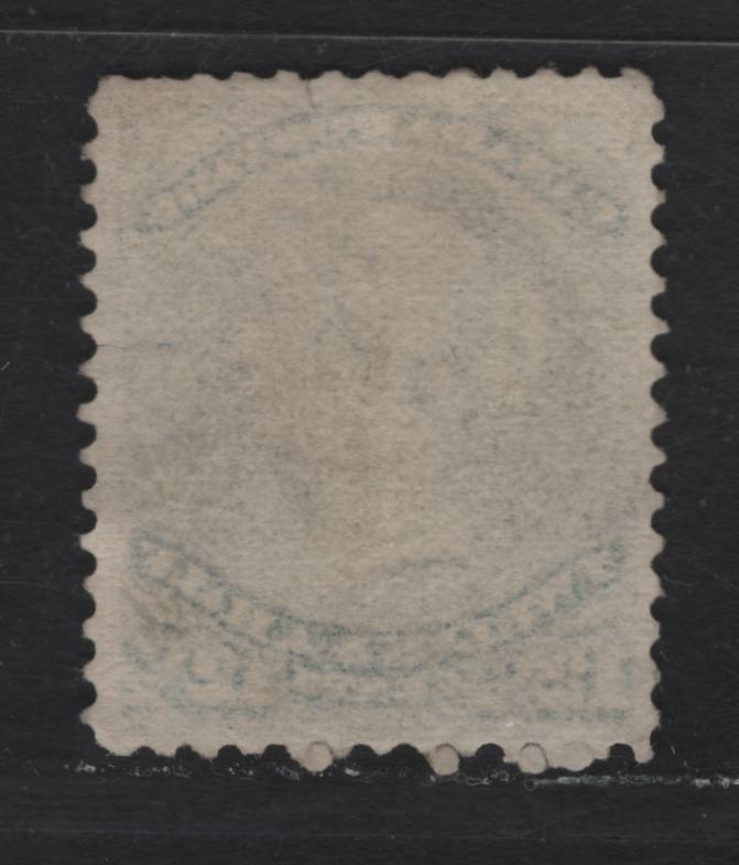 Lot 47 Canada #28b 12.5c Blue , 1868-1876 Large Queen Issue, A Good Used Single, FO-U Paper (Duckworth 2), Perf 11.9x12, Small Corner Crease At LR & Two Small Tears.