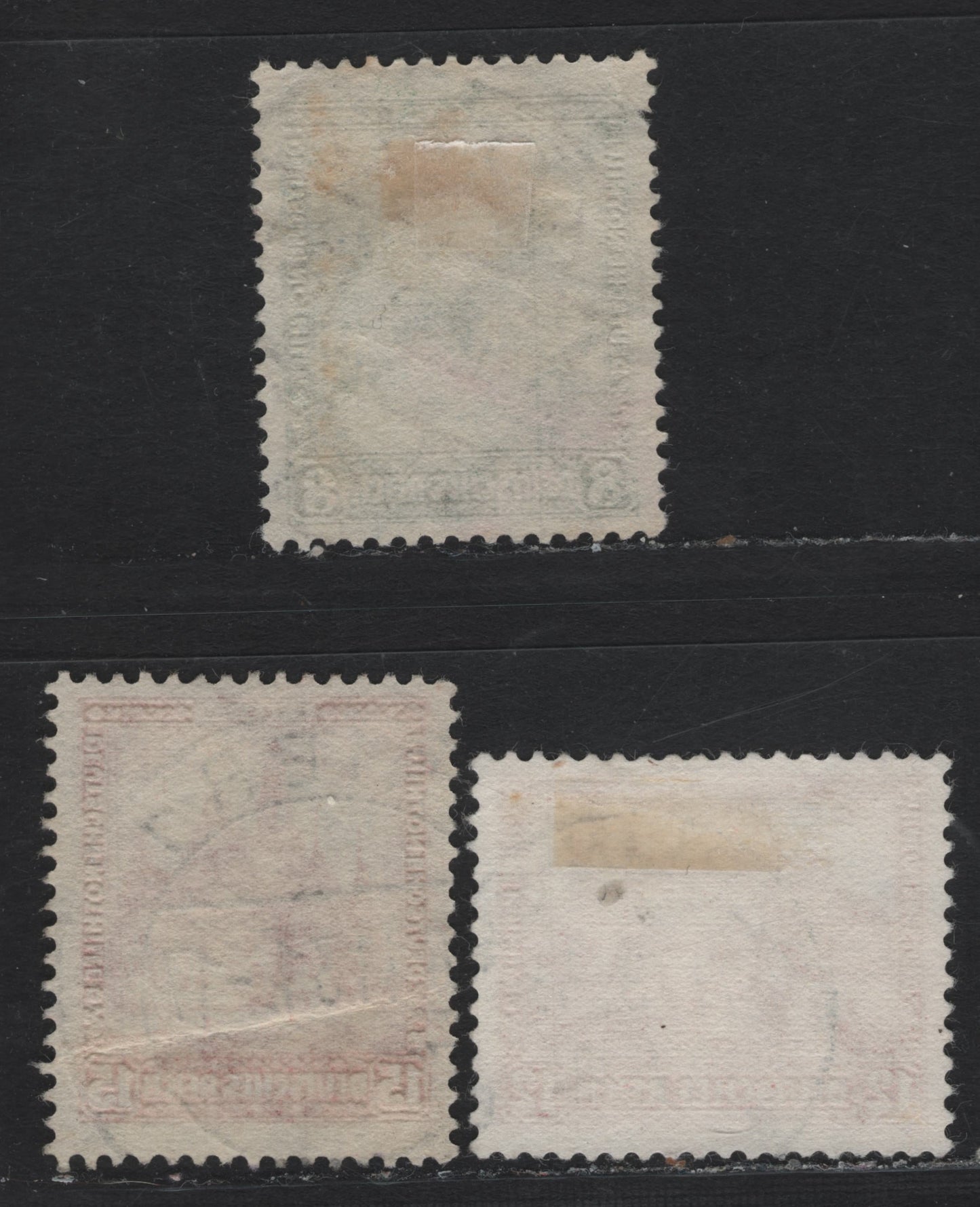 Lot 228 Germany SC#B38-B39, B46 (459-460, 476) 8pf+4pf - 12pf+3pf Dark Green - Orange Red , 1931-1932 Castle Semi Postal Issues, 3 Fine/Very Fine Used Singles, SON Cancels