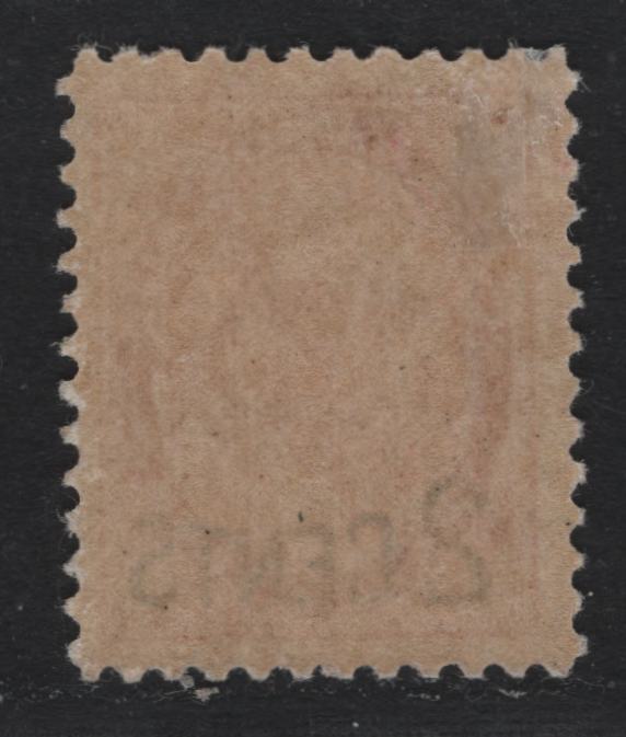 Lot 141 Canada #87 2c on 3c Carmine Queen Victoria, 1899 Provisional Issue, A VFOG Single, Paper ABN-Y, Perf 12x11.9