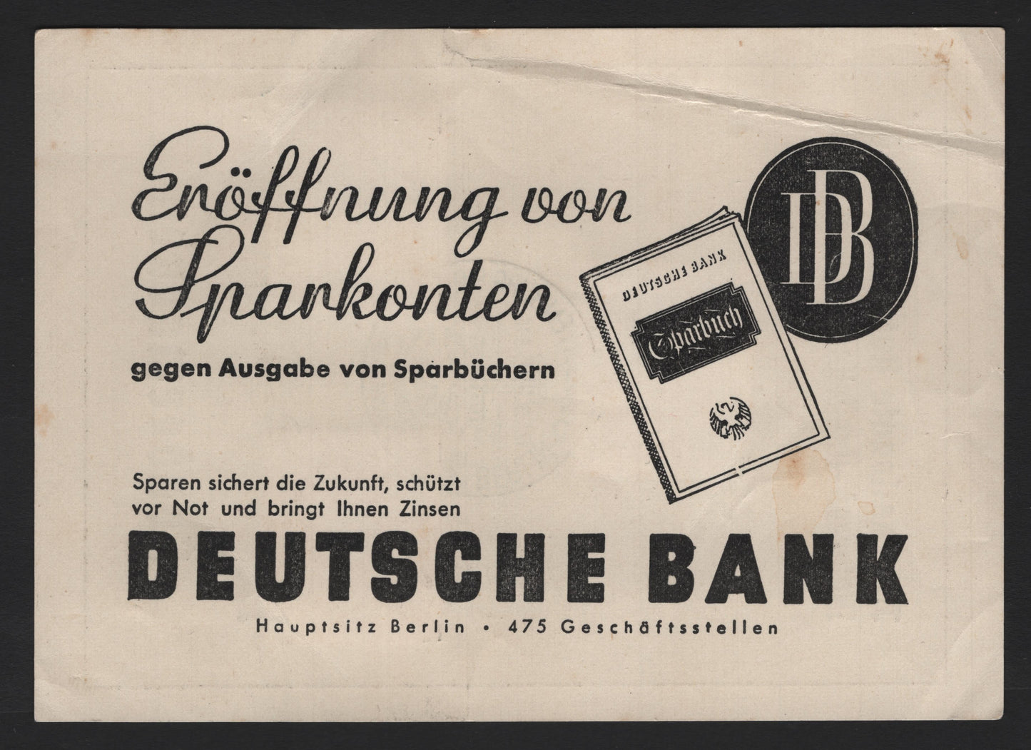 Lot 211 Germany SC#B134-136 (686-688) 6pf+4pf - 25pf+10pf Dark Green - Deep Blue , 1939 Berlin Automobile & Motorcycle Exhibition Issue, 3 Fine Used Souvenir Cards, Deutsche Bank Souvenir Card Containing Full Set
