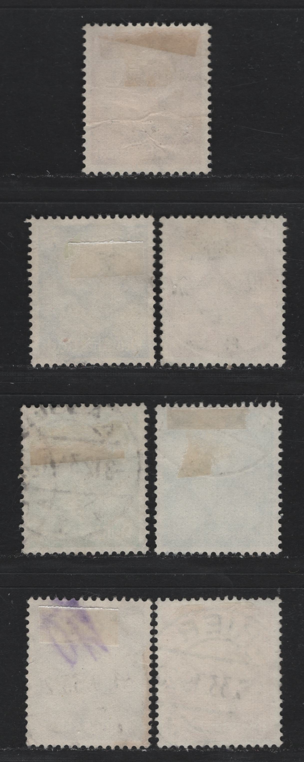 Lot 263 Germany SC#391-397 (467-473) 4pf - 50pf Blue - Dark Brown , 1932 85th Birthday Of Con Hindenburg Issue, 8 Very Fine Used Singles, Same As 262, But Some Readable Town Cancels, Wrinkles On 50pf.